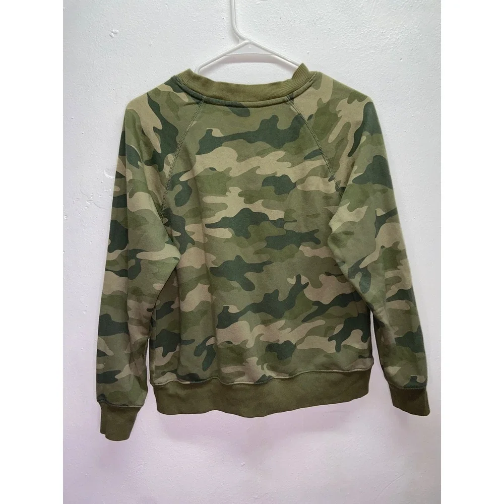 Old Navy Camo Sweatshirt Joggers Matching Set Green Camouflage Women's S Tall